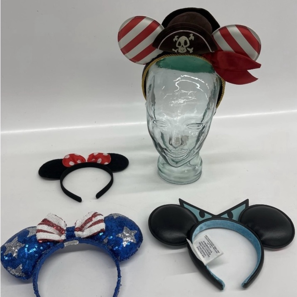 Disney Parks Minnie & Mickey Ear• Pirate • Patriotic • Haunted Mansion